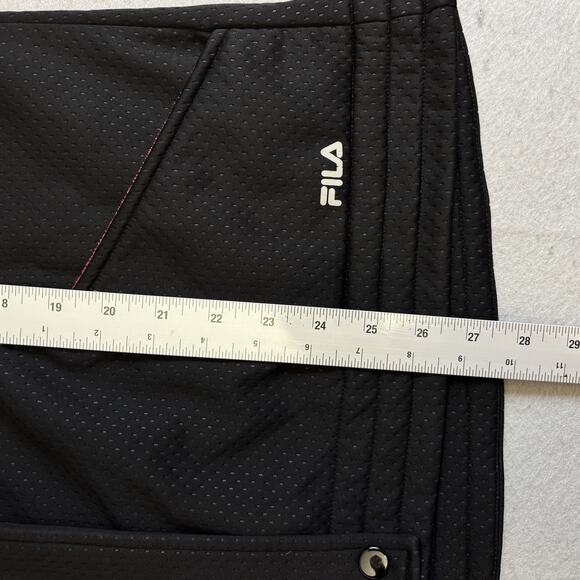 FILA Jacket Womens Large Black Full Zip Mock Neck Waterproof Pink Fleece Lined - Picture 7 of 9